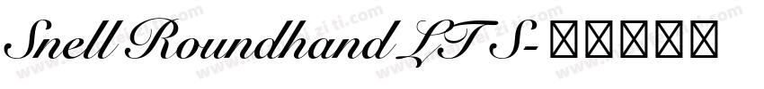 Snell Roundhand LT S字体转换